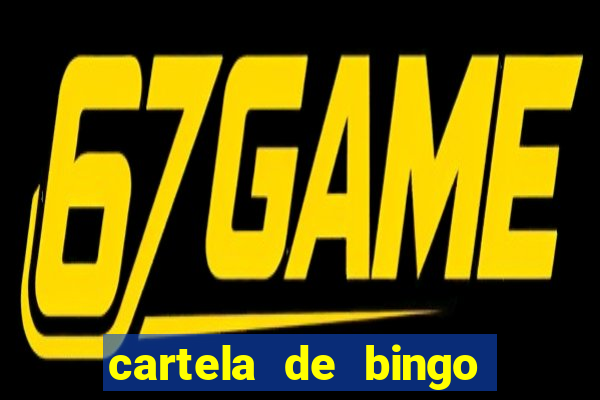 cartela de bingo cha de bebe